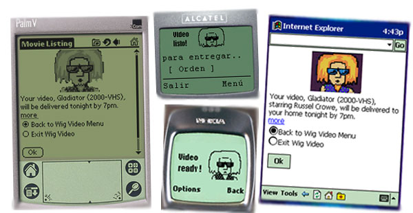 [screen shots of devices]